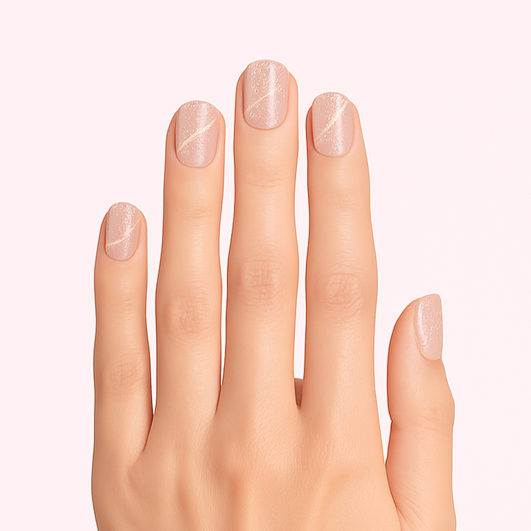 s-curve magnetic design gel nail stickers
