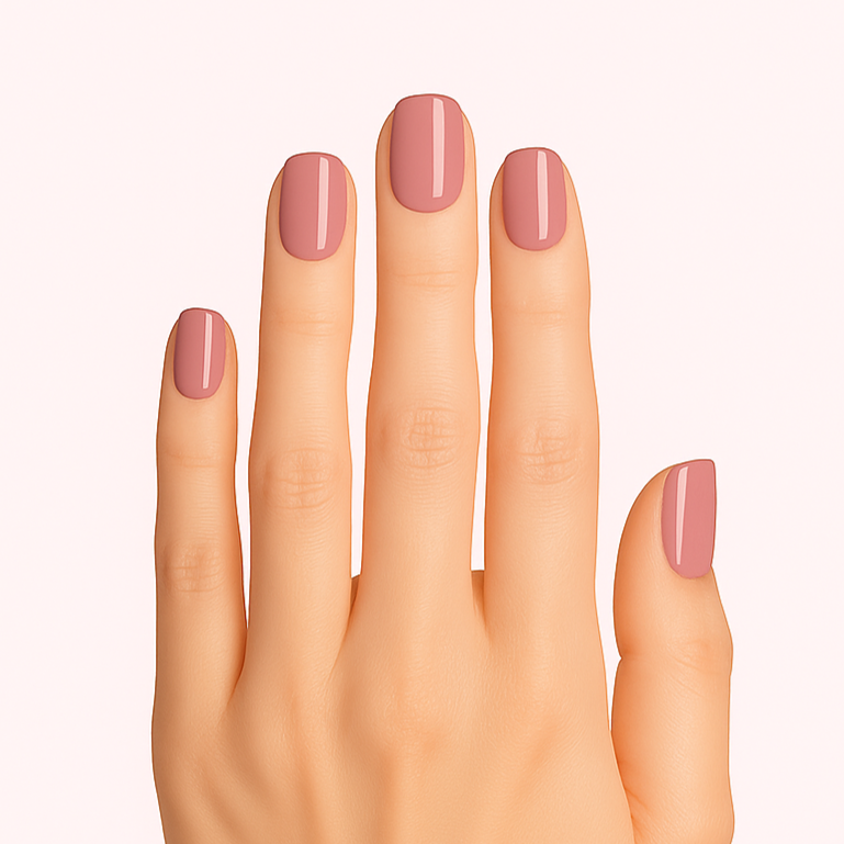 dusty rosy pink gel nail stickers