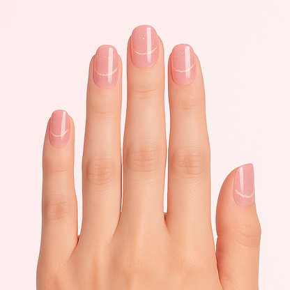 Light pink magnetic nail gel nail stickers
